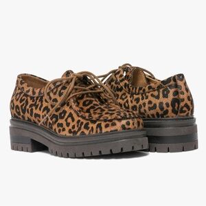 Bocage Clarissa Derby Leopard Size EU 38 US 7.5 Pony hair Leather